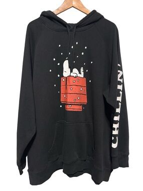 PEANUTS Snoopy Christmas Hoodie Cozycore Cartoon Oversized Fleece